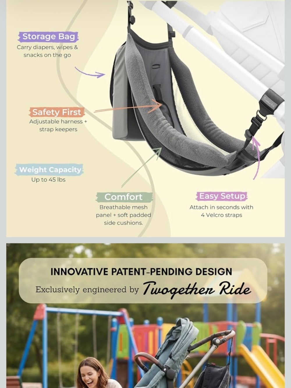 Twogether Ride Stroller Attachment. - Picture 2 of 11